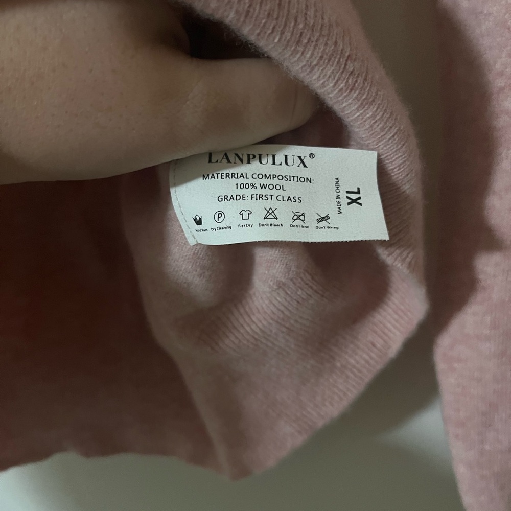 LANPULUX Wool Mock Neck Sweater - Picture 2 of 3